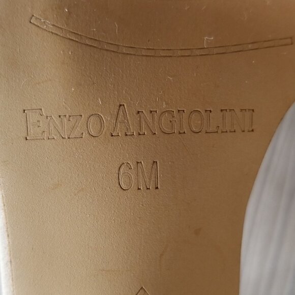 Enzo Angiolini Glitter Heels, Silver, Womens Size 6 M - Picture 12 of 12